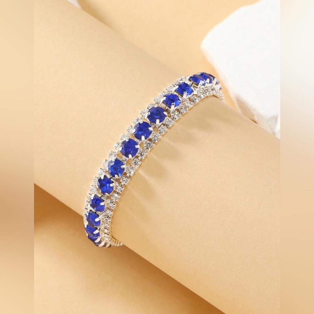 🌹 Rhinestone Bracelet - Blue
